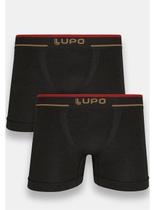 Kit/2 Cueca Boxer Lupo 00733-088 Masculina Sem Costura Fio Texturizado T. P/GG