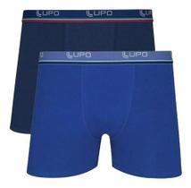 Kit 2 Cueca Boxer Lupo Cueca Algodão Elastano Boxer Lupo