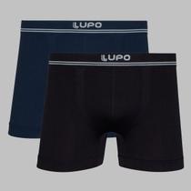 Kit 2 Cueca Boxer Lupo Microfibra Cos Elastico Anatomica Sem Costura