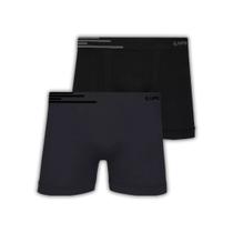 Kit 2 Cueca Boxer Masculina em Microfibra com Cós Faixa Lupo