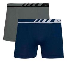 Kit 2 Cueca Boxer Masculina Microfibra Lupo Sem Costura 671