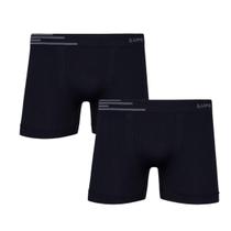 Kit 2 Cueca Boxer Masculina Microfibra s/ Costura Lupo Preto