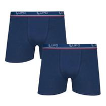 Kit 2 Cueca Boxer Plus Size Algodão Com Elastano Lupo - 00653 Tamanho:XXGCor:Marinho2800