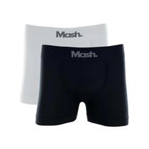 Kit 2 Cueca Mash Boxer S/costura 711.01 Preto/Branco Kit 2 Cueca Mash Boxer S/costura 711.01 Preto/Branco