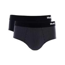 Kit 2 Cueca Mash Slip Microfibra 151.02 Preto/Preto
