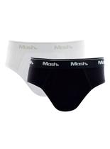 Kit/2 Cueca Slip Infantil Mash 113.04 Algodão T. P/GG Kit/2 Cueca Slip Infantil Mash 113.04 Algodão T. P/GG