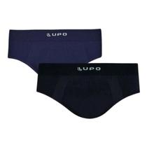 Kit 2 Cueca Slip Masculina Lupo Micomodal Sem Costura Original Kit 2 Cueca Slip Masculina Lupo Micomodal Sem Costura Original