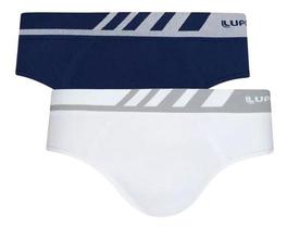 Kit 2 Cueca Slip Masculina Microfibra Seamless Lupo 691 Original