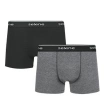 Kit 2 Cuecas Adulto Boxer Selene Box Algodão Cotton Masculina