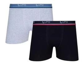 Kit 2 Cuecas Boxer Algodão Lupo Ref: 523-088 Kit 2 Cuecas Boxer Algodão Lupo Ref: 523-088