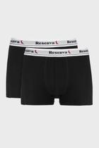 Kit 2 Cuecas Boxer Basica Reserva Preta - Cor Preto - Tamanho M/M Kit 2 Cuecas Boxer Basica Reserva Preta - Cor Preto - Tamanho M/M