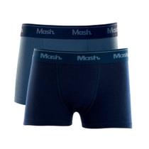 Kit 2 Cuecas Boxer Infantil Mash 110.07 Marinho e Azul Kit 2 Cuecas Boxer Infantil Mash 110.07 Marinho e Azul