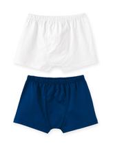 kit 2 Cuecas Boxer Kids Pingo Lelê Branco/Azul