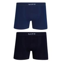 Kit 2 Cuecas Boxer Lupo 436-088 Sem Costura Poliamida