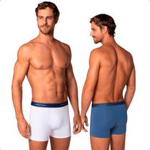 Kit 2 Cuecas Boxer Lupo Algodão Liso Conforto Original