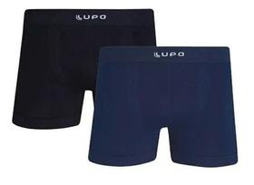 Kit 2 Cuecas Boxer Lupo Basic Microfibra Sem Costura Box 436 Kit 2 Cuecas Boxer Lupo Basic Microfibra Sem Costura Box 436