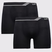 Kit 2 Cuecas Boxer Lupo Microfibra Sem Costura Preta Kit 2 Cuecas Boxer Lupo Microfibra Sem Costura Preta