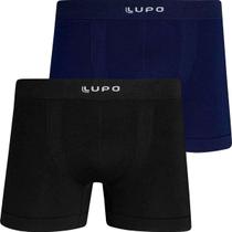 Kit 2 Cuecas Boxer Lupo Original Em Micromodal Cueca Sem Costura Adulto Box Masculina Atacado