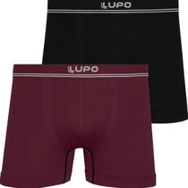 Kit 2 Cuecas Boxer Lupo Original Em Poliamida Sem Costura Adulto Box Masculina Atacado 436