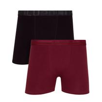 Kit 2 Cuecas Boxer Masculina Cós Liso Lupo