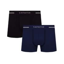 Kit 2 Cuecas Boxer Masculina De Poliamida Sem Costura Selene