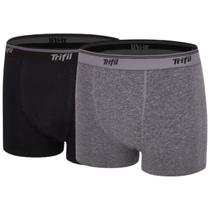 Kit 2 Cuecas Boxer Masculina Dia a Dia Básica Sem Costura Anatômica Confortável Trifil Qe5326 Kit 2 Cuecas Boxer Masculina Dia a Dia Básica Sem Costura Anatômica Confortável Trifil Qe5326