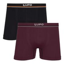 Kit 2 Cuecas Boxer Masculina Lupo Microfibra Seamless Dry Sem Costura Leve Confortável Anti Atrito