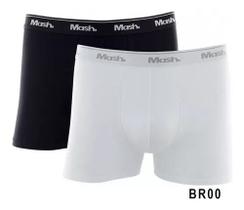 Kit 2 Cuecas Boxer Mash Algodão Preto/ Branco - GG