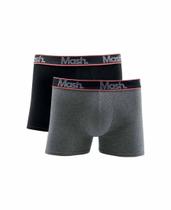 Kit 2 Cuecas Boxer Mash Cotton El Bord. Preto e Cinza