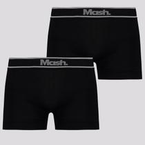 Kit 2 Cuecas Boxer Mash Sem Costura Preta Kit 2 Cuecas Boxer Mash Sem Costura Preta