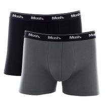 Kit 2 Cuecas Boxer Preto e Cinza Mescla escura G Kit 2 Cuecas Boxer Preto e Cinza Mescla escura G