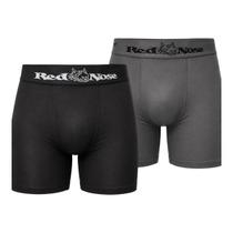 Kit 2 Cuecas Boxer Red Nose Microfibra Plus Size Ref 301 Masculina Kit 2 Cuecas Boxer Red Nose Microfibra Plus Size Ref 301 Masculina