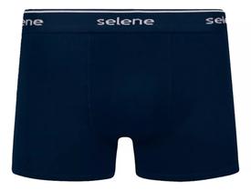 Kit 2 cuecas boxer selene algodão cotton preto/marinho Kit 2 cuecas boxer selene algodão cotton preto/marinho