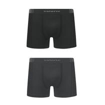 Kit 2 Cuecas Boxer Selene Sem Costura - P - Preto/Vermelho escuro