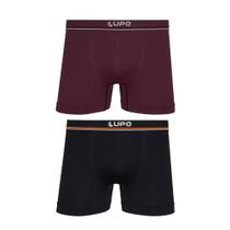 Kit 2 Cuecas Boxer Sem Costura Lupo 00436-088 Microfibra