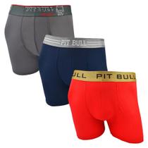 Kit 2 Cuecas Boxers Confortáveis Poliamida Estampas Lisas