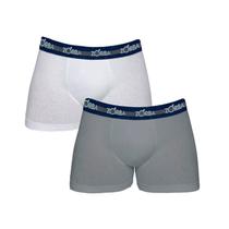 Kit 2 Cuecas Branco/Grafite Zorba 0702 Boxer Kit 2 Cuecas Branco/Grafite Zorba 0702 Boxer