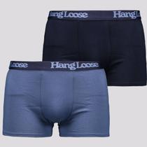 Kit 2 Cuecas Hang Loose Boxer Cot Marinho e Azul Claro