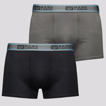 Kit 2 Cuecas Hang Loose Boxer Cot Preto e Cinza Escuro