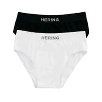 Kit 2 Cuecas Hering Slip Sem Costura Preto/Branco