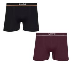 Kit 2 Cuecas Lupo Box Sem Costura Microfibra Boxer - 436