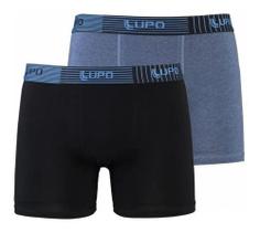 Kit 2 Cuecas Lupo Boxer Algodão Com Elastano 00784-088 Kit 2 Cuecas Lupo Boxer Algodão Com Elastano 00784-088