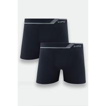 Kit 2 Cuecas Lupo Boxer Microfibra Sem Costura Tam GG Preta