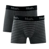 Kit 2 Cuecas Mash Infantil Boxer Cotton Listras