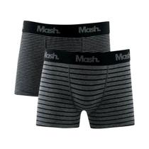 Kit 2 Cuecas Mash Infantil Boxer Listra Algodão Cotton 11041