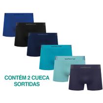 Kit 2 Cuecas Microfibra Boxer Box Modelo Sem Costura Infantil Menino