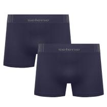 Kit 2 Cuecas Microfibra Boxer Box Modelo Sem Costura Masculina Adulta