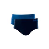 Kit 2 Cuecas Slip Mash 711.03 Azul e Marinho Kit 2 Cuecas Slip Mash 711.03 Azul e Marinho