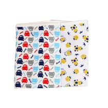 Kit 2 Cueiro Manta Bebê Estampado Flanelado Canela Menino Kit 2 Cueiro Manta Bebê Estampado Flanelado Canela Menino