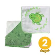 Kit 2 Cueiros Neutro - 1 Bordado + 1 Com Aplique Bebê